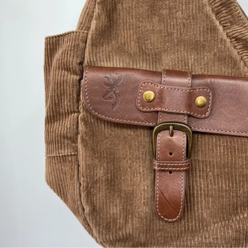 Browning Ameri Bag Slingback Backpack Brown Cordu… - image 3